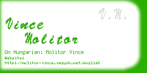 vince molitor business card